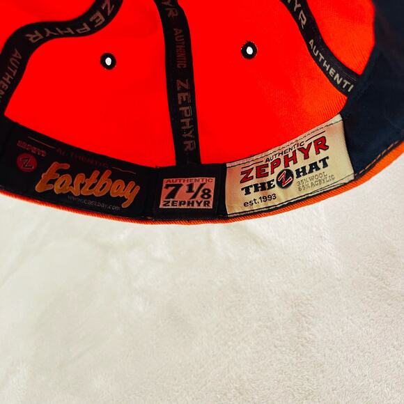 Clemson Tigers Hat Cap Men Size 7 1/8 Orange Fitted Logo Football College NCAA‎ - Picture 7 of 7